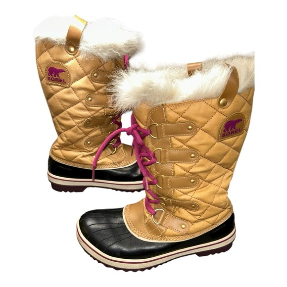 Women’s Tan SOREL Tofino Cate Snow Cold Weather Lace-Up Waterproof Boots
Sz 9.5 - Picture 10 of 16